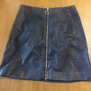 Faux Leather H&M Skirt